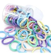 JIRIS 50Pcs Hair Ties for Women Girls,Cotton Seamless Hair Ties, Soft Ponytail Holders,No Crease ...