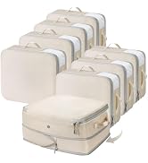DIMJ Clothes Storage Bag 8 Pack, Compression Organizer for Blanket, Sweater, Pillow Storage Space...