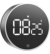 VOCOO Digital Kitchen Timer - Magnetic Countdown Countup Timer with Large LED Display Volume Adju...