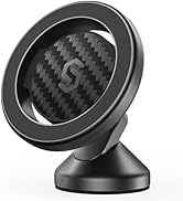 SYNCWIRE Fits MagSafe Car Mount - Carbon Fiber Magnetic Phone Holder for Car Dashboard, 360° Roat...