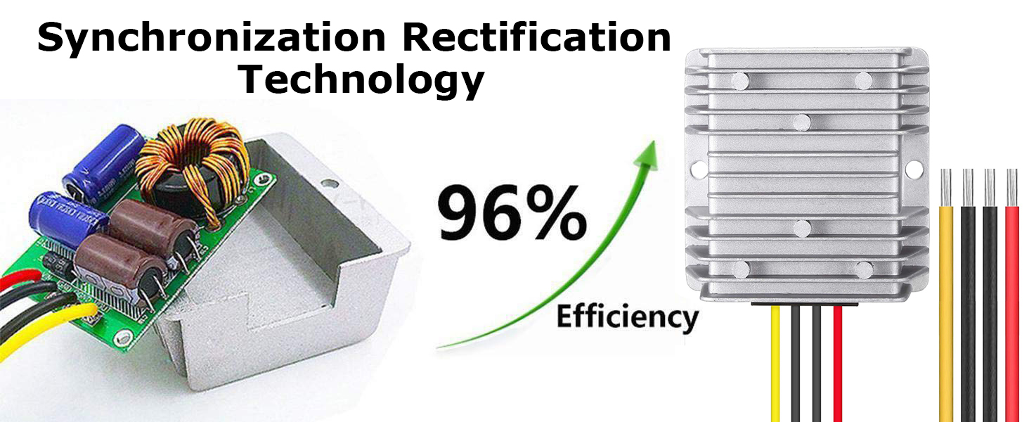 12V to 48V Boost Converter, 288W 6A Step Up Converter for Golf Carts, Club Car, Solar System, RV