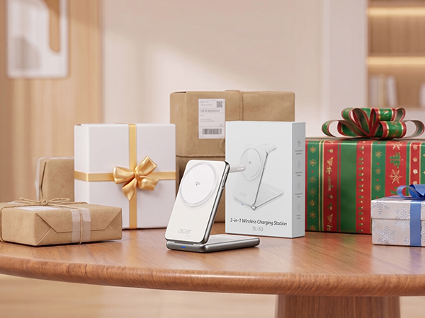 Acer Magnetic Wireless Charger, 3 in 1 Wireless Charging Station apple watch charger iphone 17 pro 
