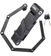 Folding Bike Lock - Folding Locks with 2Keys Heavy Duty Anti Theft Alloy Steel with Mounting Brac...
