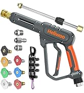 Heliwoo High Pressure Washer Gun with Swivel Ends, Power Washer Gun with M22 14mm &amp; 15mm Fitting,...