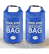 2 Pack 10L/30lb Universal Pool Step Weights 500D PVC Waterproof Swimming Pool Ladder Weights No B...