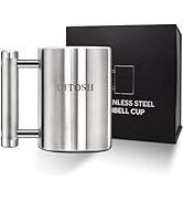 DITOSH Heavy Coffee Mug Challenge 304 Stainless Steel Dumbbell Cups Silver Overweight Sports Wate...