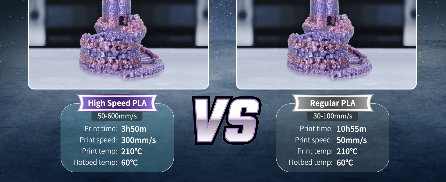 3d printer filament clear filament high speed pla transparent filament glitter shiny filament 