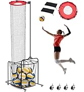 ZEALFEEL Volleyball Setter Training Net 6 Height &amp; 5 Angle Adjustments, Volleyball Setter Trainin...