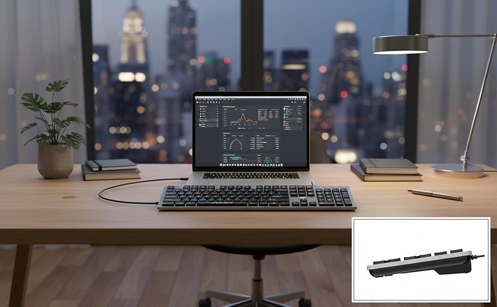 Plug and Play USB Corded Computer Keyboard