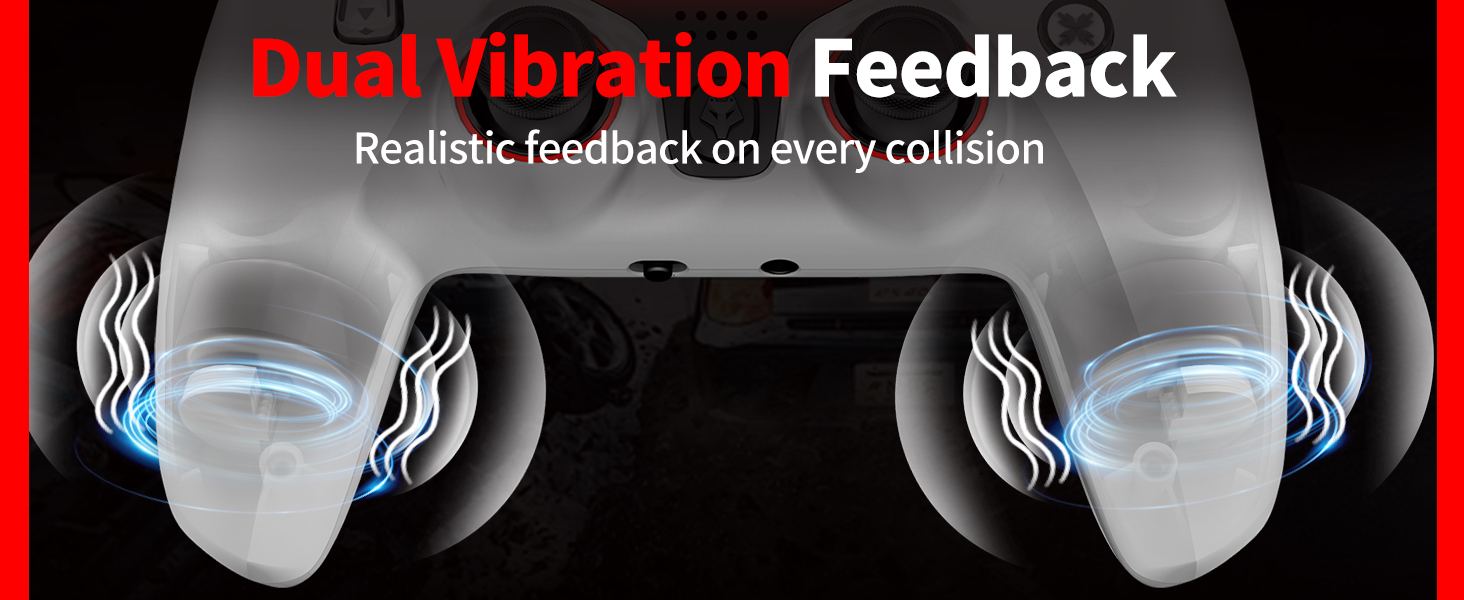 Dual vibration motors for a better gaming feedback experience