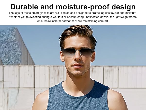 bluetooth eyewear for men &amp;amp; women, smart speaker eyewear with durable and moisture-proof design