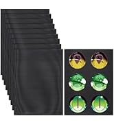 BENECREAT 10 Sheets Fursuit Eye Mesh, 11.8x8.6inch Black PVC Custom Net 0.2mm Thick Waterproof Pr...