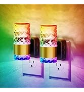 JandCase Night Lights Plug into Wall,2 Pack Color Changing Night Light for Kids, 3000K+RGB 10-Col...