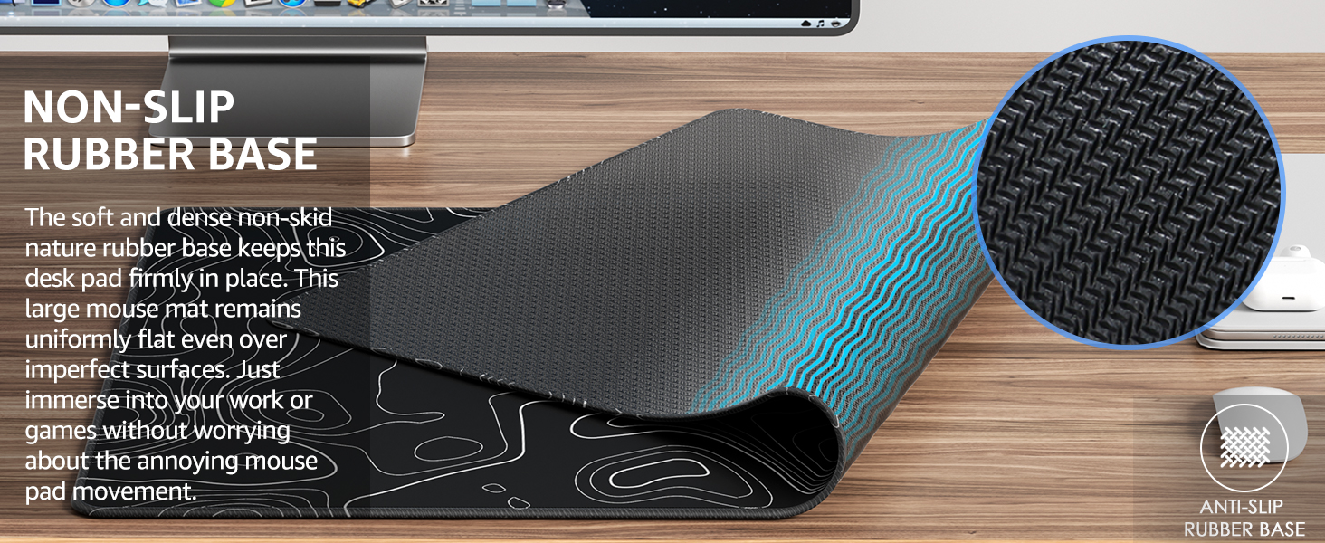 non-slip rubber base