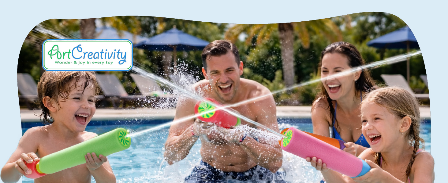 Foam Blaster Water Guns 6 Pk