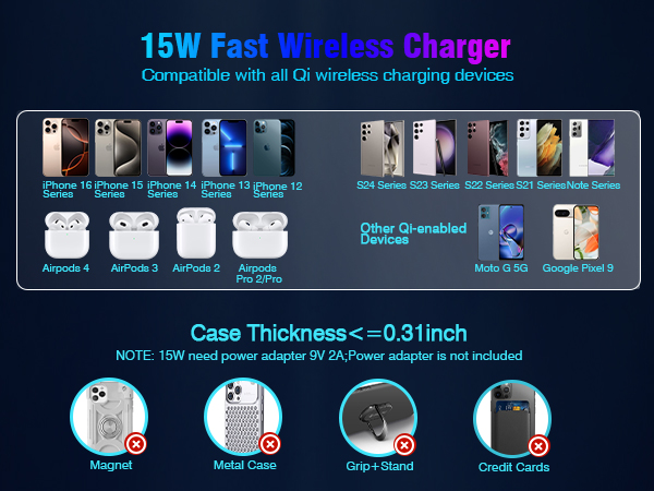 RGB Gaming Mouse Pad Wireless Charging