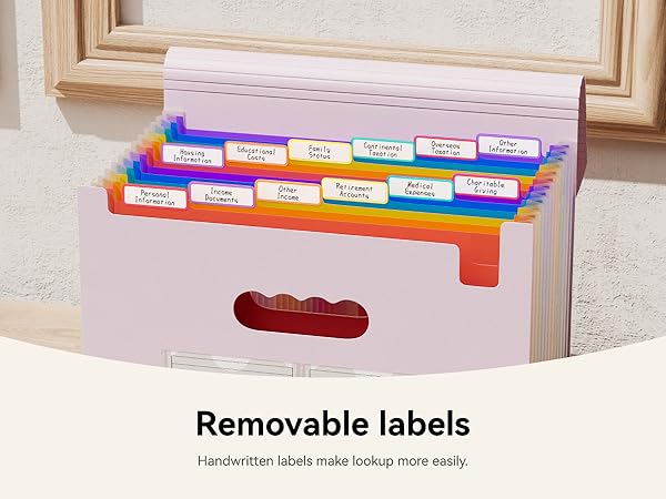 ABC life 12 Pockets Accordion File Organizer Expanding File Folders