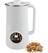 Nut Milk Maker, 10 in 1 Automatic Nut Milk Maker, 304 stainless steel inner container with 10 Bla...