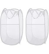 Larpur Pack of 2 Pop Up Laundry Hampers, Portable Mesh Laundry Baskets, Collapsible Clothes Laund...