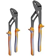 8 &amp; 10-Inch Channel Locks Plier Set - Adjustable Water Pump Pliers for Plumbing &amp; DIY Tasks