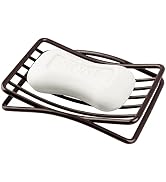 GUUKAR Soap Dish for Shower Bathroom Bar Soap Holder, Stainless Steel Self-draining Sponge Holder...