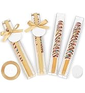 COTOPHER 60 Pcs Clear Pretzel Rod Boxes 1x1x8 Inches Chocolate Covered Pretzels Rod Box Clear Gum...