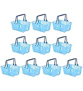 Toddmomy Mini Plastic Baskets 10Pcs Mini Shopping Basket with Handles Kids Grocery Basket Small T...