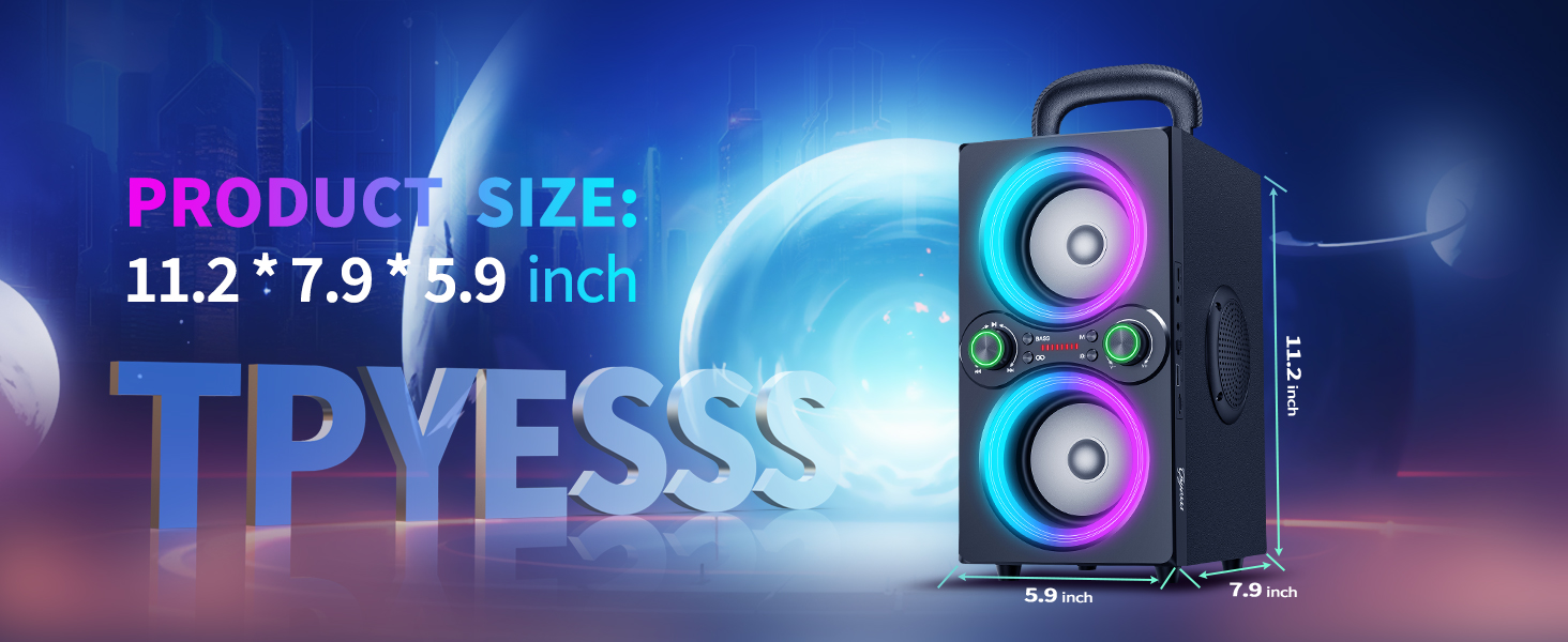 bluetooth speaker size