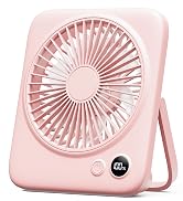 Otlonpe Portable Desk Fan Battery Operated, 4000mAh Rechargeable Small Personal Table Fan 6.5 Inc...