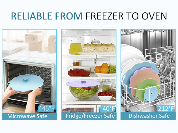 Silicone Lids for Bowl Silicone Microwave Splatter Covers