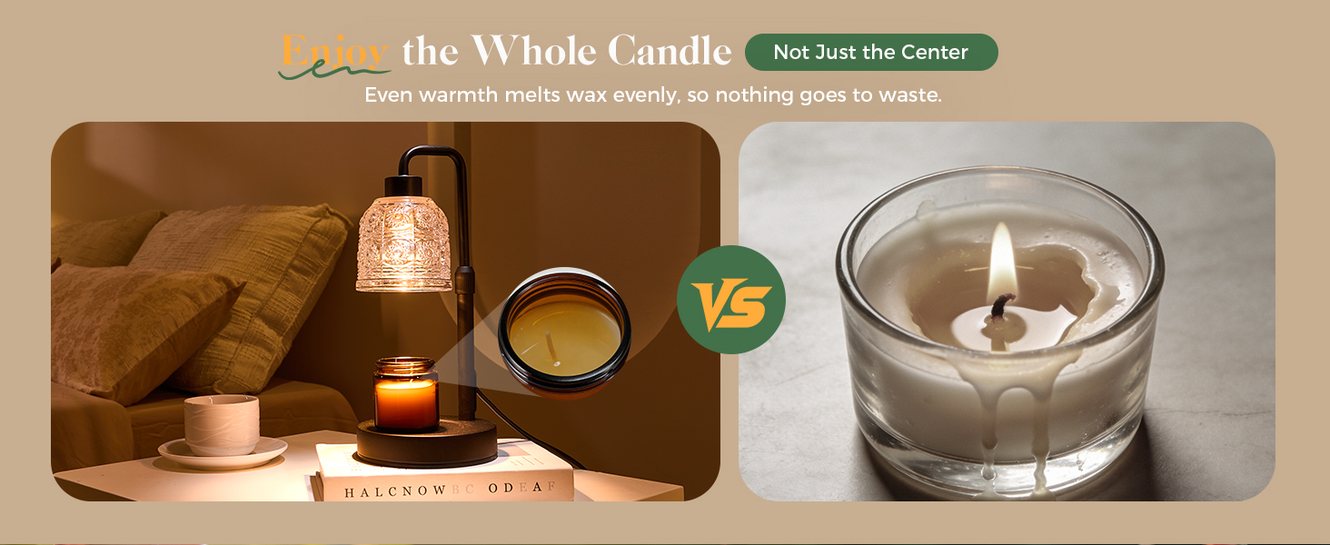 light glass candle warmer melting wax lamp 3 wick candle home decor items same day mom gift