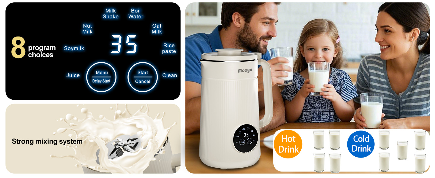 oat milk make by Mooye Soy Milk Maker Machine