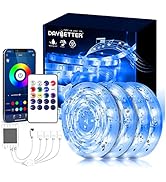 DAYBETTER Outdoor Led Strip Lights Waterproof, Smart Led Light Strips with Remote and App Control...