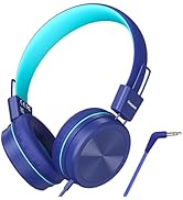 Cowyawn Kids Headphones, Toddler Headphones with Safe Volume Limiter 94dB, Wired School Headphone...