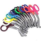 12/Pack Assorted Rainbow Colors Trauma Paramedic Shears Scissors 7.5" Made of Premium Quality Sta...