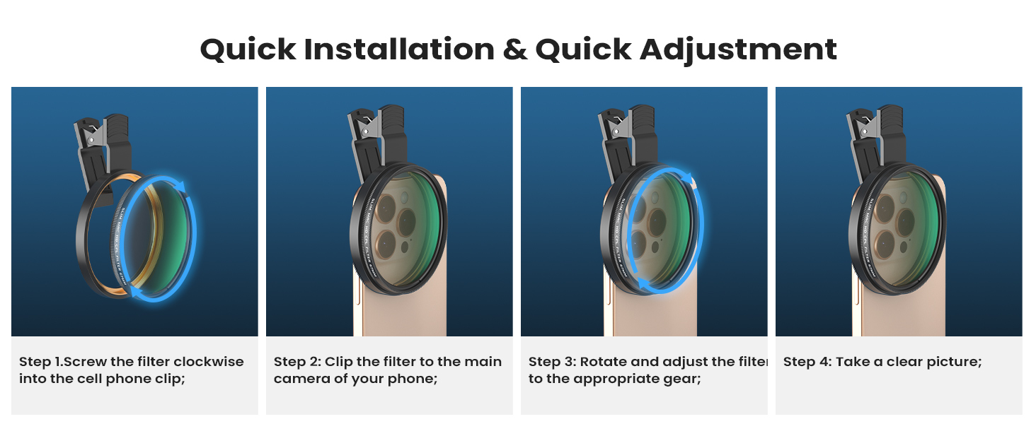 Cell Phone Lens Quick Installation