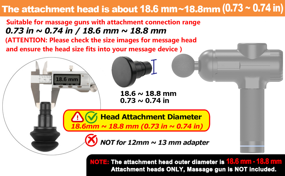 Massage Gun Heads Replaceable Attachment Adapter