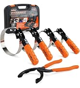 HORUSDY 5-Piece Standard Swivel Oil Filter Wrench, 2-3/4