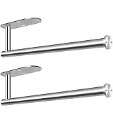 MGahyi Paper Towel Holder Under Cabinet, Self-Adhesive or Screws, Paper Towel Roll Rack for Kitch...