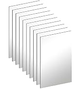 DARENYI 10Pcs Acrylic Mirror Tiles, 4'' x 6'' x 0.07'' Mirror Sheets for Walls Decor, Self-Adhesi...