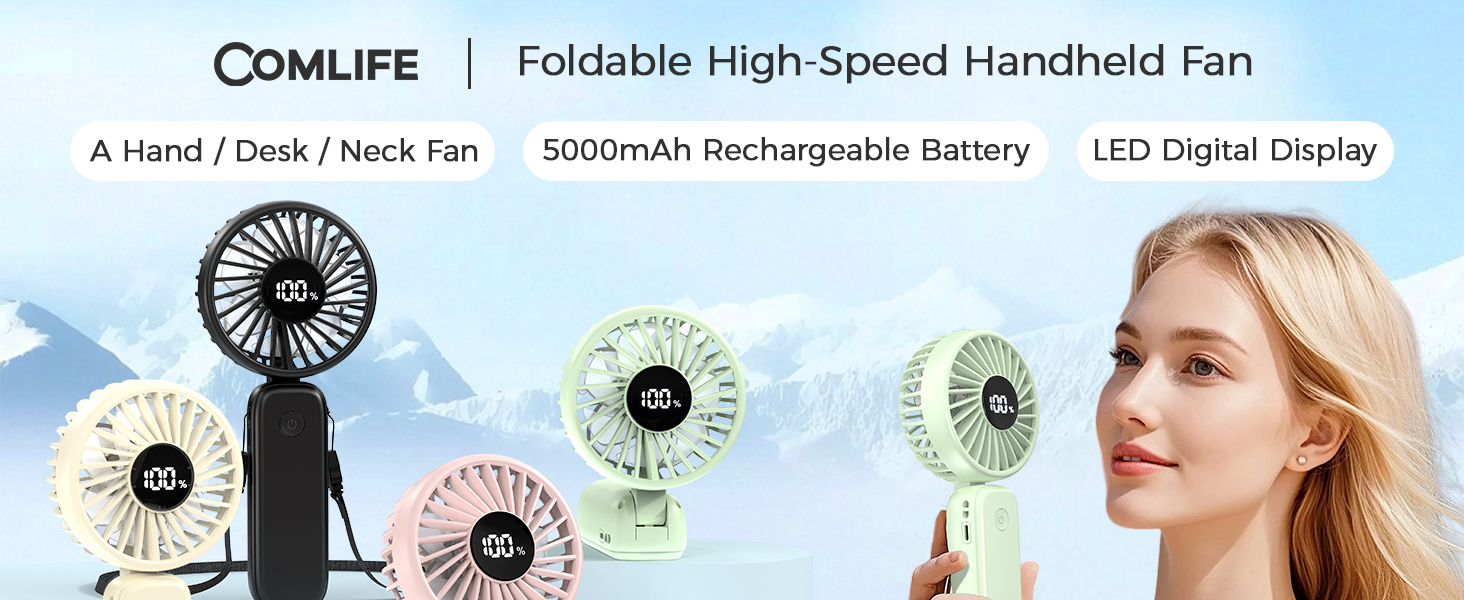 handheld fan foldable handheld fan high speed handheld fan portable handheld fan