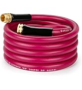 WELLUCK Garden Hose 5/8 in x 25 ft, Heavy Duty Durable Anti Kink Flexible Garden Water Hose for D...
