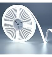 FOSUO 24V COB LED Strip Light 16.4ft 6000K Cool White, 230LM/ft, IP67 Waterproof Outdoor, High CR...