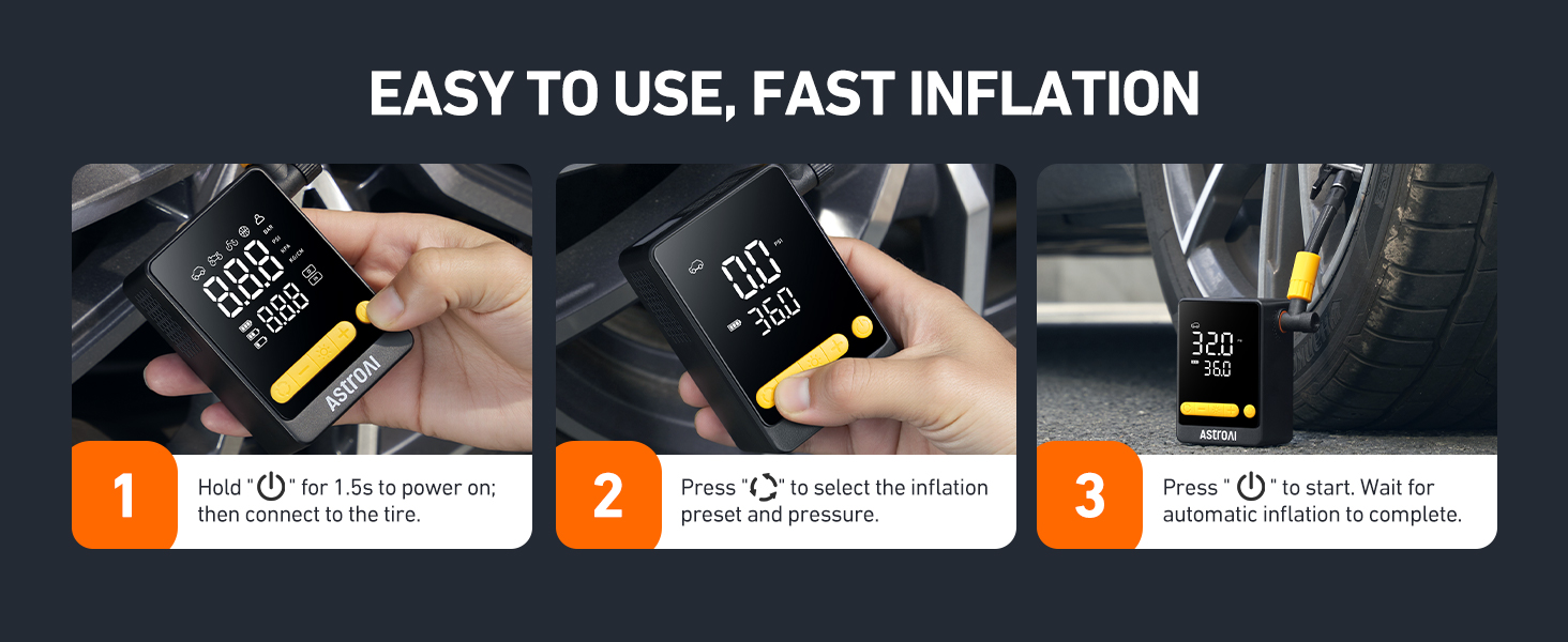 portable tire inflator for car