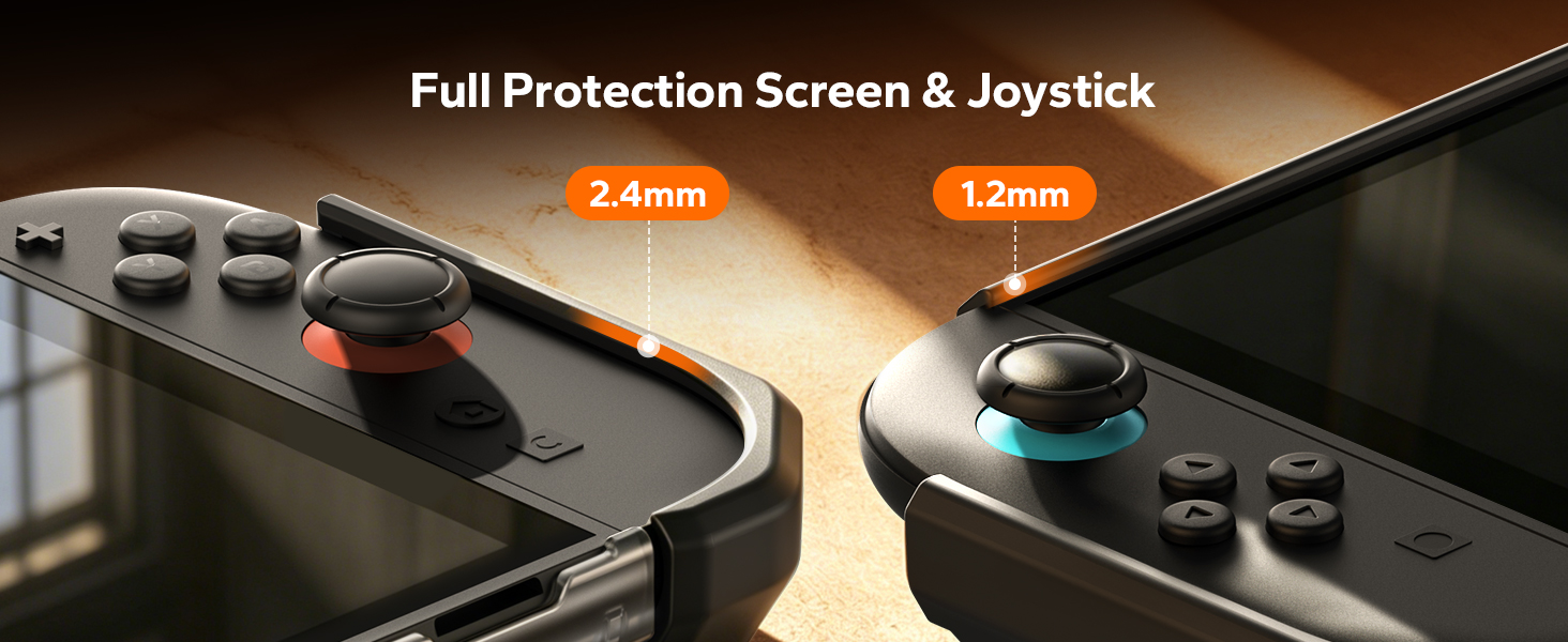 JEMDO Switch 2 Dockable Protective Case, Military-Grade Slim Cover with Shockproof Hard PC Shell