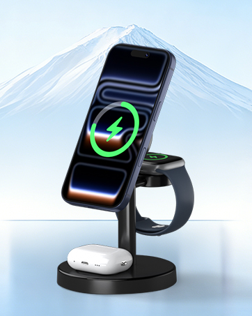 2026 3 in 1 Wireless Charging Station Compatible with MagSafe Charger Stand