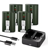 Lesaps 4-Pack Replacement Battery for Ring Doorbell - 6040mAh Rechargeable Ring Camera Batteries ...