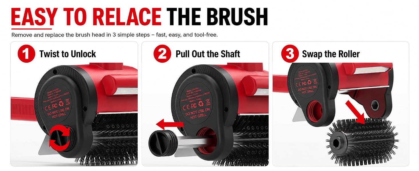 easy to relace the brush