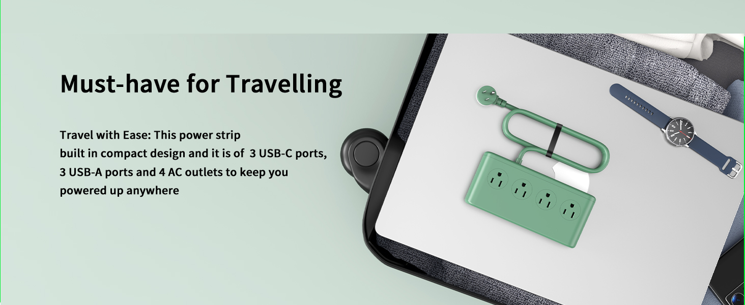 portable usb power strip, must have for travelling