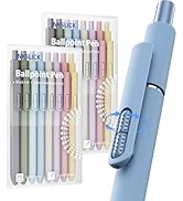 InkSlick 16 Pack Black Pens - 1.0mm Medium Point Ballpoint Pens | Smooth Writing Retractable Blac...